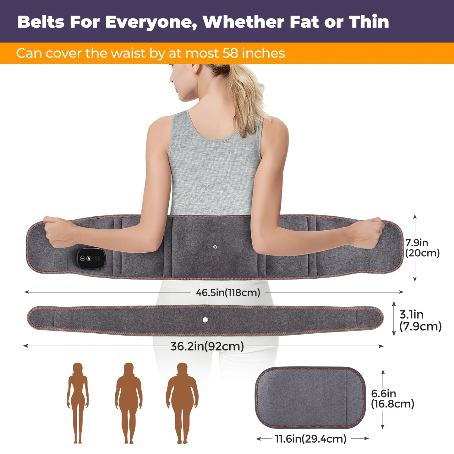 Massage and heating belt